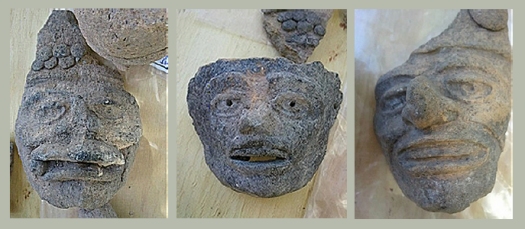 Incense burners excavated at Santa Rita, Belize photo: ©Cathie Kelly Retirement in Belize