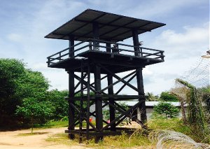 One of eight watchtowers that surrounded the Laotian/Vietcong prison camp infrastructure photo: ©G Kinghorn Retire in Tenerife, Canary Islands